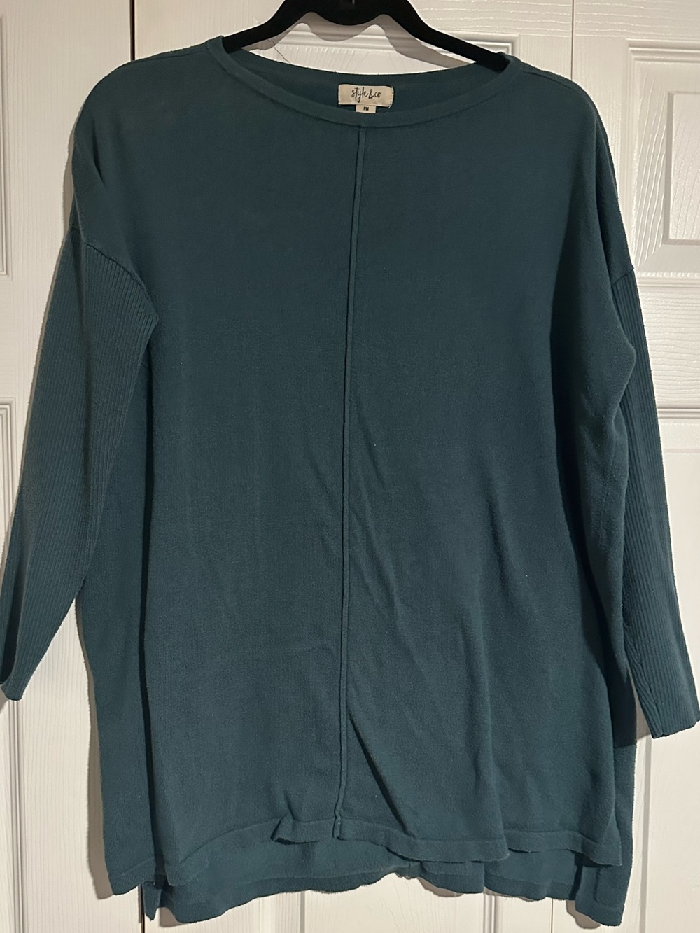Style & Co Teal Tunic Sweater